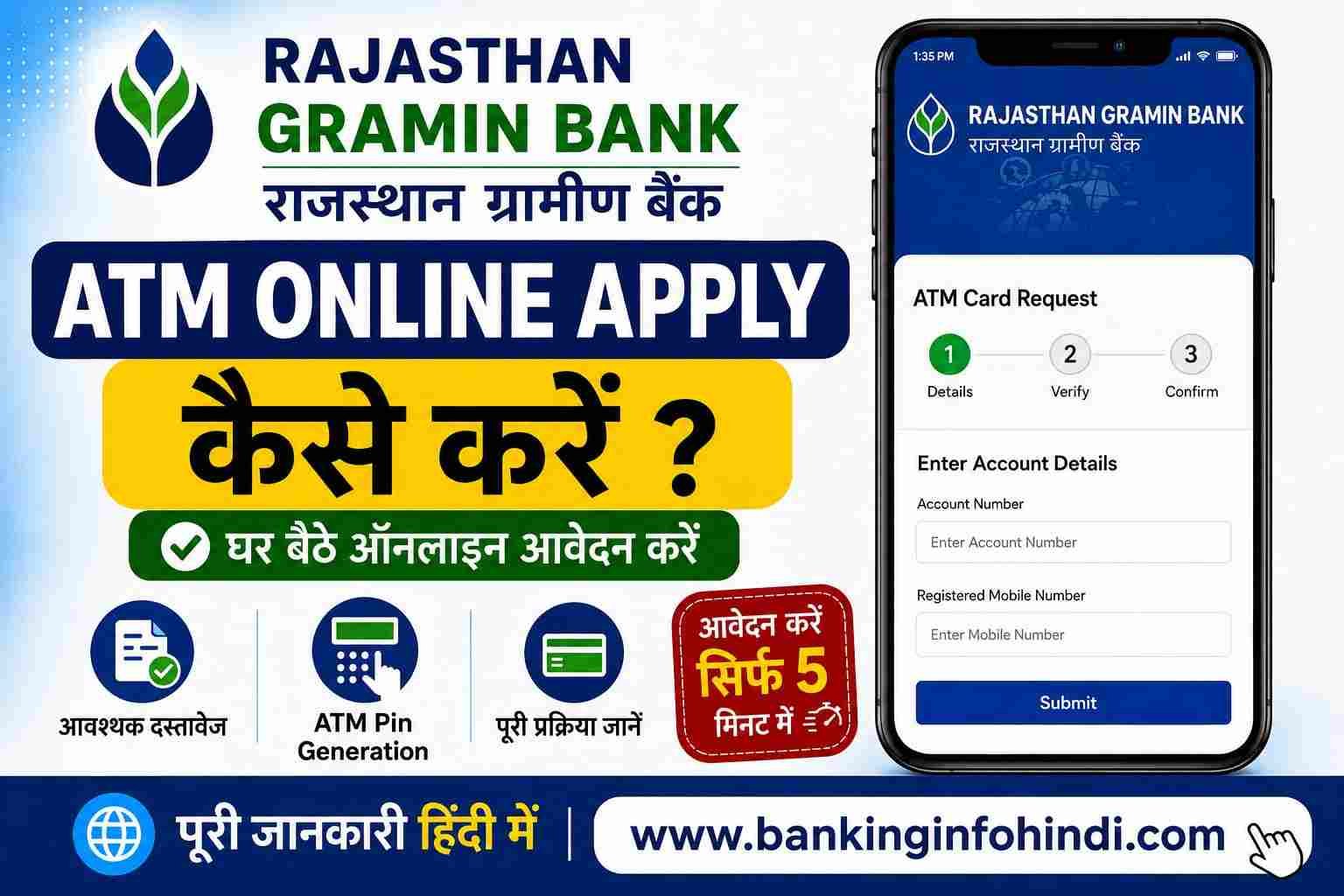 Rajasthan Gramin Bank ATM Card Online Apply Kaise Kare