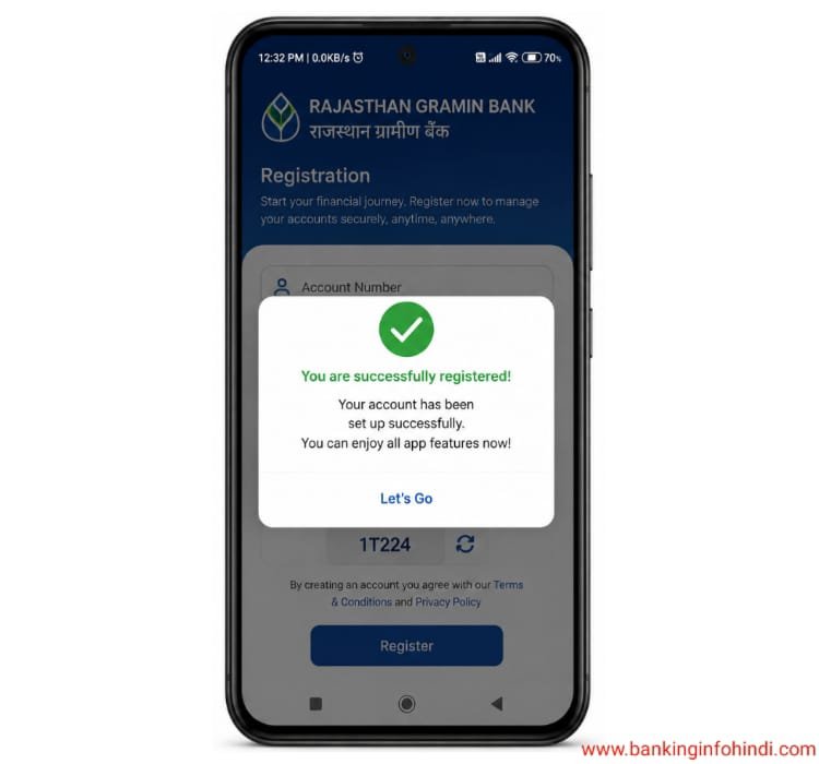 Rajasthan Gramin Bank Mobile Banking Registration