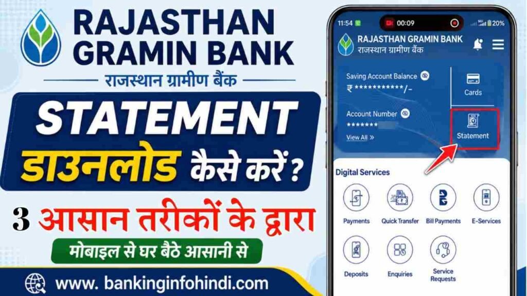 Rajasthan Gramin Bank Statement Kaise Nikale
